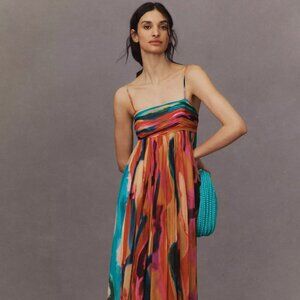 BHLDN Lola Sleeveless Chiffon Midi Dress In Novelty (size S)